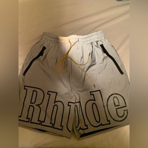 Rhude reflective grey shorts